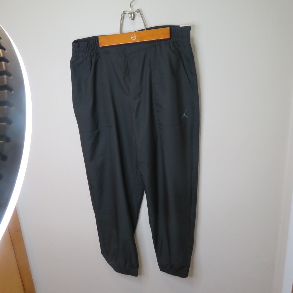Jordan Brand Mens Woven Jogger Pants Black Jumpman Logo XL Standard Fit